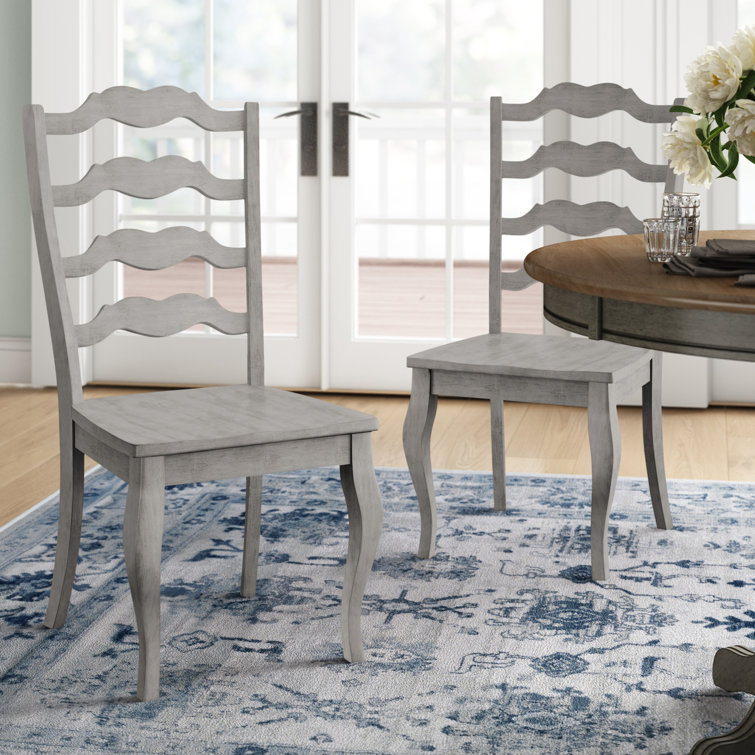 Three Posts™ Huling Solid Wood Ladder Back Side Chair & Reviews Wayfair